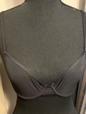 aerie Black Seamless Sheer Underwire Bra